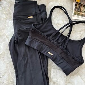 Alala Black Sports Bra and Leggings Set